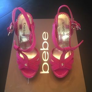 bebe strappy suede sandals